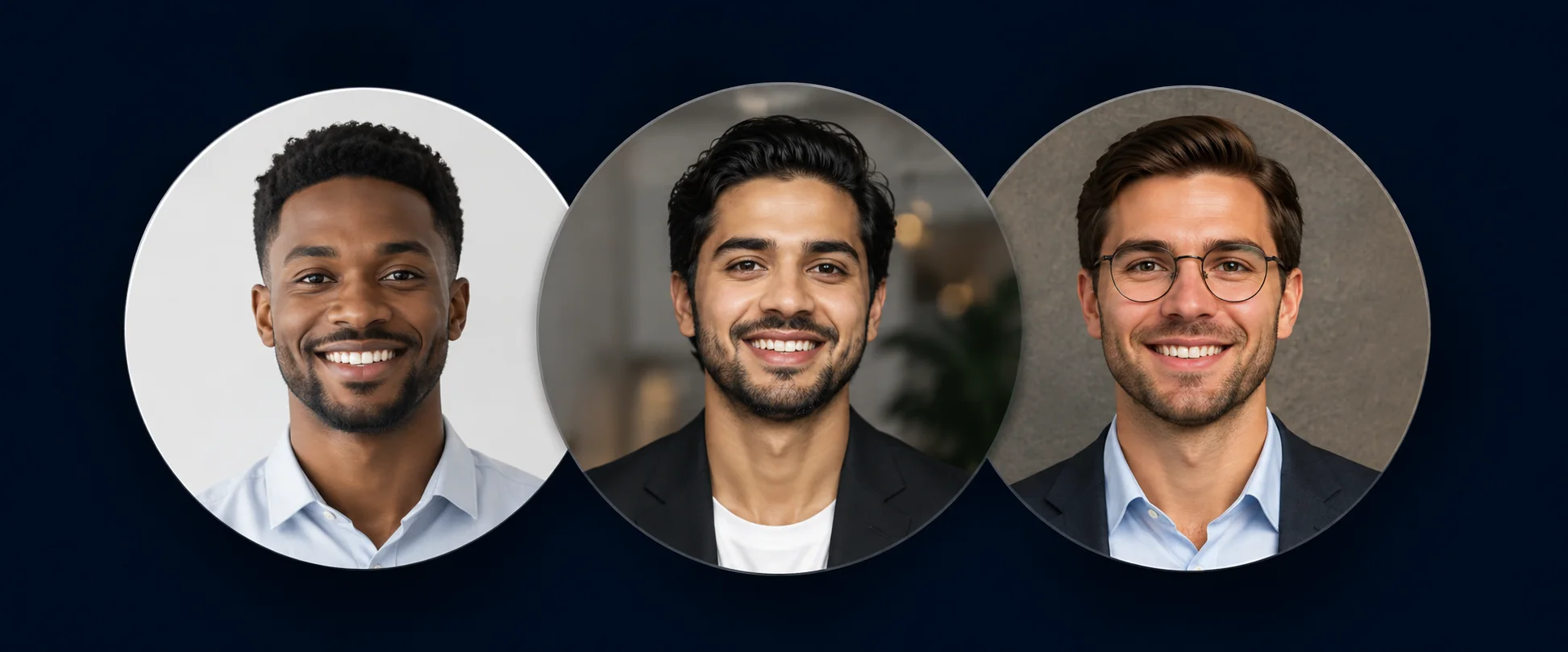 3 small circular profile images.